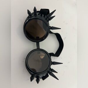 Black Steampunk Goggles with Spikes
